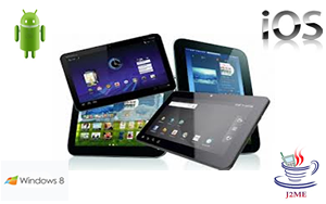 Desarrollo de aplicaciones a la medidad para dispositivos moviles en plataformas iOS, Android, J2ME y Windows.